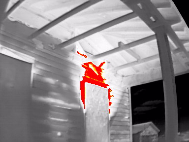 thermal signatures on the structure